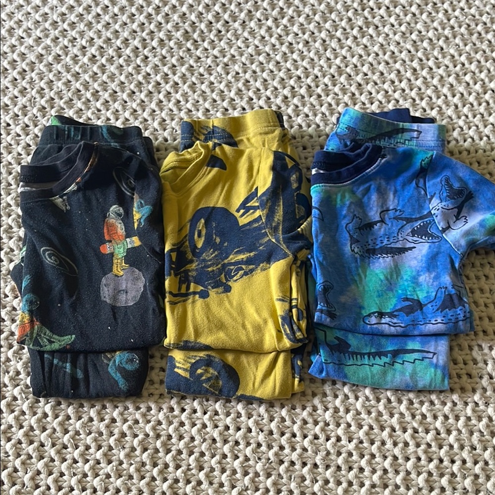 Carter’s Boys Short Sleeve and Pant Pajamas Set Bundle